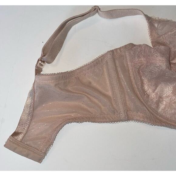 Wacoal | Retro Chic Full-Figure Underwire Bra Sz 38DD Beige/Nude Sheer - Picture 5 of 9